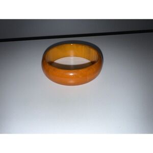 BRACELET BAKELITE‎ RETRO ORANGE VINTAGE BANGLE COLLECTIBLE  8"